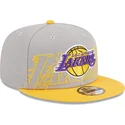 los-angeles-lakers-nba-new-era-gra-och-gul-snapback-9fifty-draft-edition-2023-platt-keps