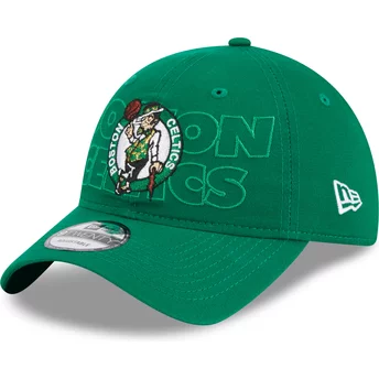Grön justerbar 9TWENTY Draft Edition 2023 keps från Boston Celtics NBA av New Era