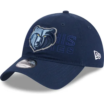 Marinblå böjd keps justerbar 9TWENTY Draft Edition 2023 av Memphis Grizzlies NBA från New Era