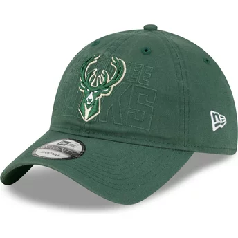 Justerbar grön kurvad keps 9TWENTY Draft Edition 2023 från Milwaukee Bucks NBA av New Era