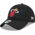 svart-bojd-justerbar-keps-9twenty-draft-edition-2023-fran-miami-heat-nba-av-new-era
