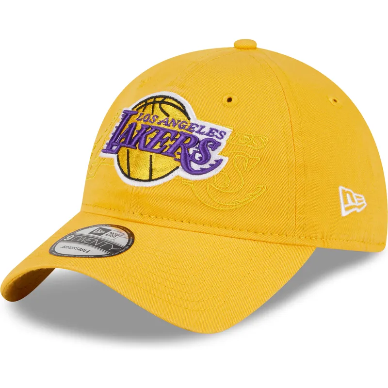 kepsar-curva-gul-justerbart-band-9twenty-draft-edition-2023-fran-los-angeles-lakers-nba-av-new-era