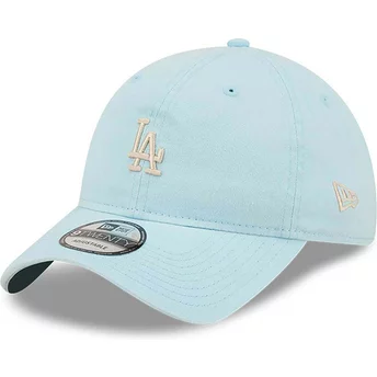 Justerbar ljusblå böjd keps 9TWENTY Mini Logo från Los Angeles Dodgers MLB av New Era