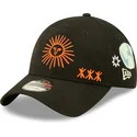 new-era-9twenty-washed-graphic-justerbar-svart-bojd-keps