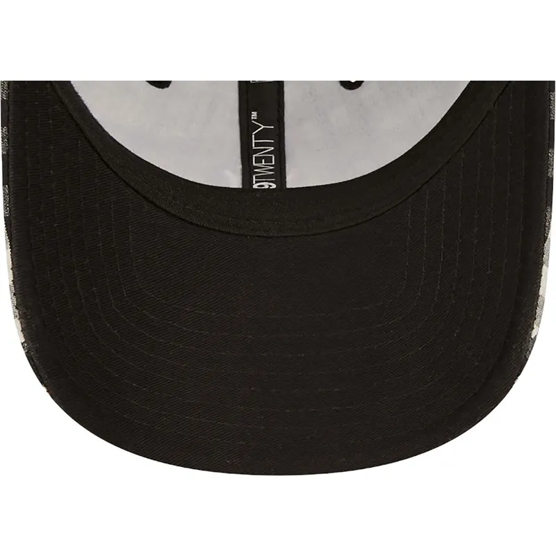 kepsar-curva-svart-justerbart-band-9twenty-gingham-fran-new-york-yankees-mlb-av-new-era