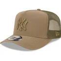new-york-yankees-mlb-gron-truckerkeps-med-gron-logotyp-a-frame-tech-ripstop-fran-new-era