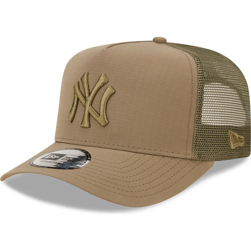 kepsar-curva-gron-snapback-a-frame-tech-ripstop-fran-new-york-yankees-mlb-av-new-era