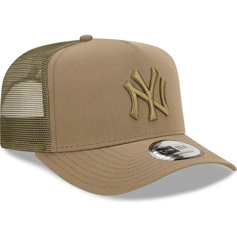 kepsar-curva-gron-snapback-a-frame-tech-ripstop-fran-new-york-yankees-mlb-av-new-era