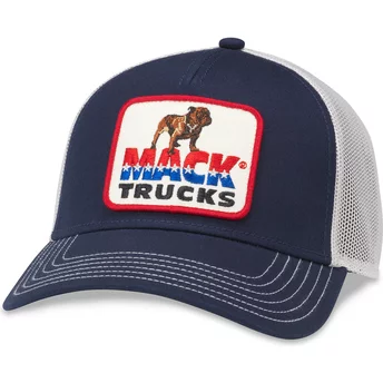 Blå och vit snapback truckerkeps Mack Trucks Twill Valin Patch från American Needle