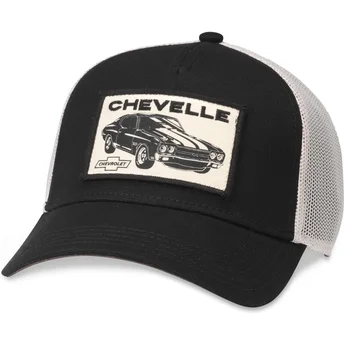 Svart och vit snapback truckerkeps Chevelle av Chevrolet Valin från American Needle