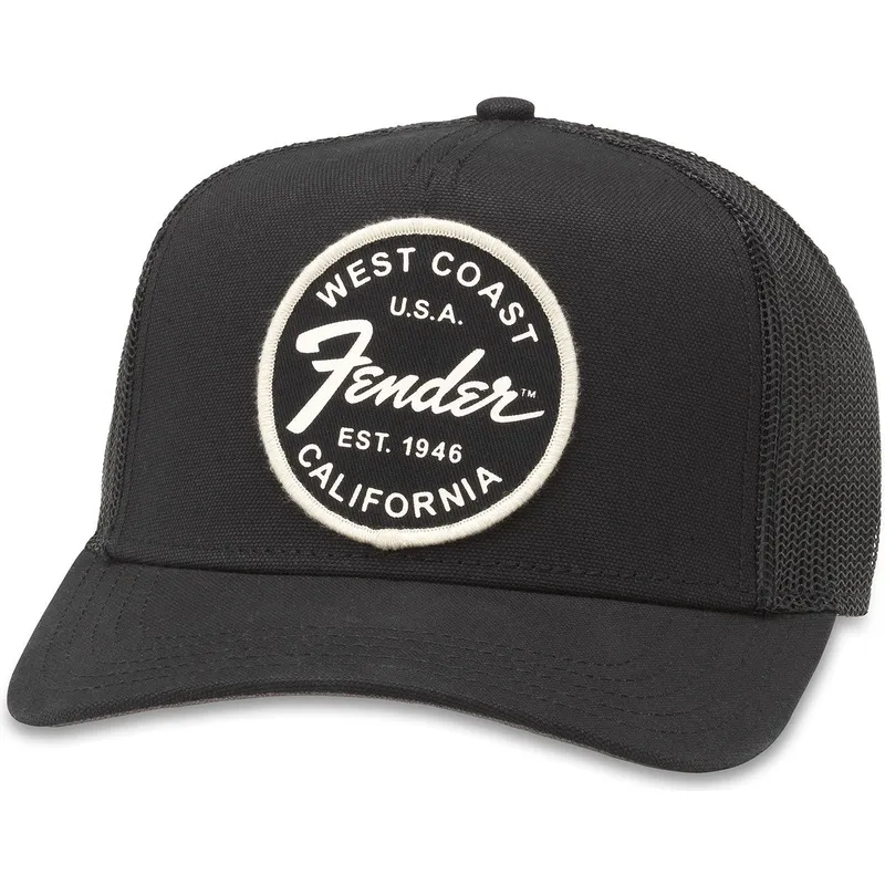 svart-snapback-truckerkeps-fender-valin-fran-american-needle
