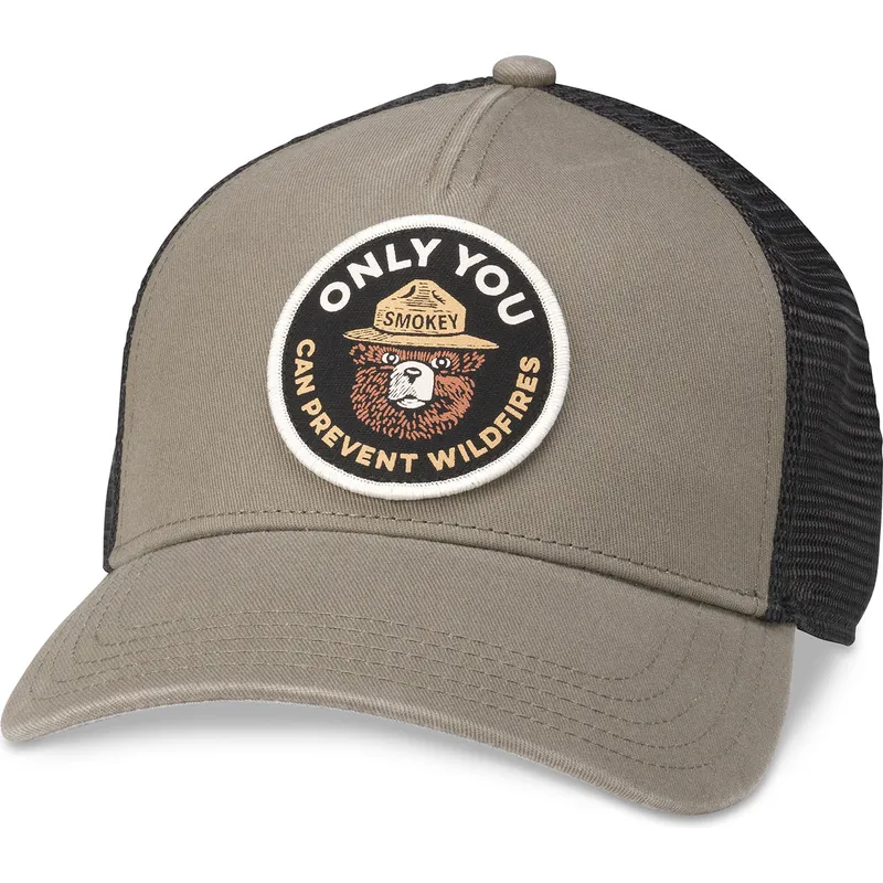 brun-och-svart-truckerkeps-snapback-smokey-bear-valin-fran-american-needle