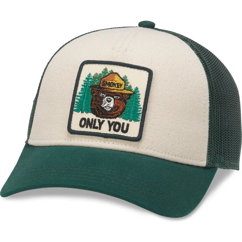gorra-trucker-beige-och-gron-snapback-smokey-bear-valin-fran-american-needle