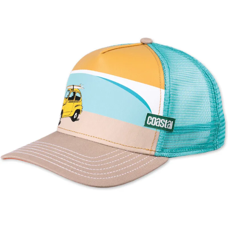 beige-orange-och-bla-trucker-keps-surfy-car-hft-fran-coastal