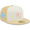 kepsar-plana-beige-justerad-rosa-59fifty-seam-stitch-fran-new-york-yankees-mlb-av-new-era