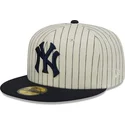 kepsar-plana-beige-justerad-59fifty-retro-script-fran-new-york-yankees-mlb-av-new-era
