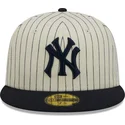 kepsar-plana-beige-justerad-59fifty-retro-script-fran-new-york-yankees-mlb-av-new-era