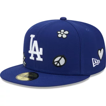 New Era Flat Brim 59FIFTY Sunlight Pop Los Angeles Dodgers MLB Blue Fitted Cap