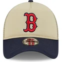 beige-och-marinbla-9forty-a-frame-all-day-trucker-keps-boston-red-sox-mlb-fran-new-era