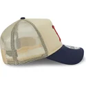 beige-och-marinbla-9forty-a-frame-all-day-trucker-keps-boston-red-sox-mlb-fran-new-era