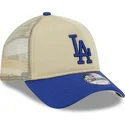 beige-och-bla-9forty-a-frame-all-day-trucker-los-angeles-dodgers-mlb-truckerkeps-fran-new-era