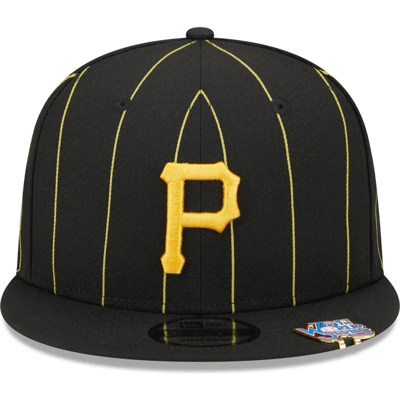 svart-platt-snapback-keps-9fifty-pinstripe-visor-clip-fran-pittsburgh-pirates-mlb-av-new-era
