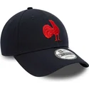 kepsar-curva-marinbla-justerbart-band-9forty-repreve-team-colour-fran-french-rugby-federation-ffr-av-new-era