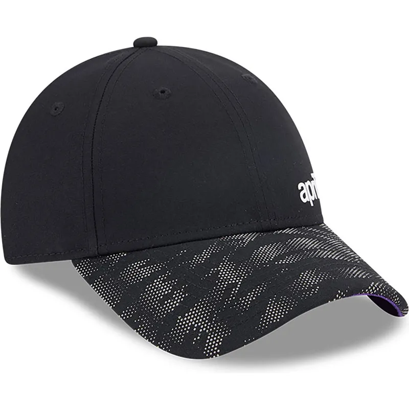 svart-bojd-justerbar-keps-9forty-reflective-visor-fran-aprilia-piaggio-av-new-era