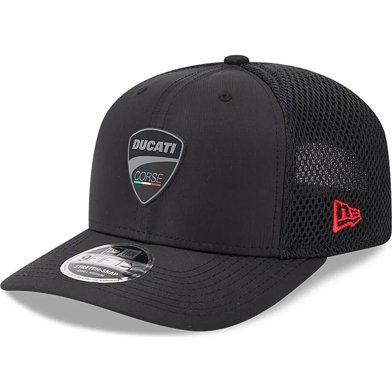 kepsar-curva-svart-snapback-9fifty-stretch-snap-ripstop-fran-ducati-motor-motogp-av-new-era