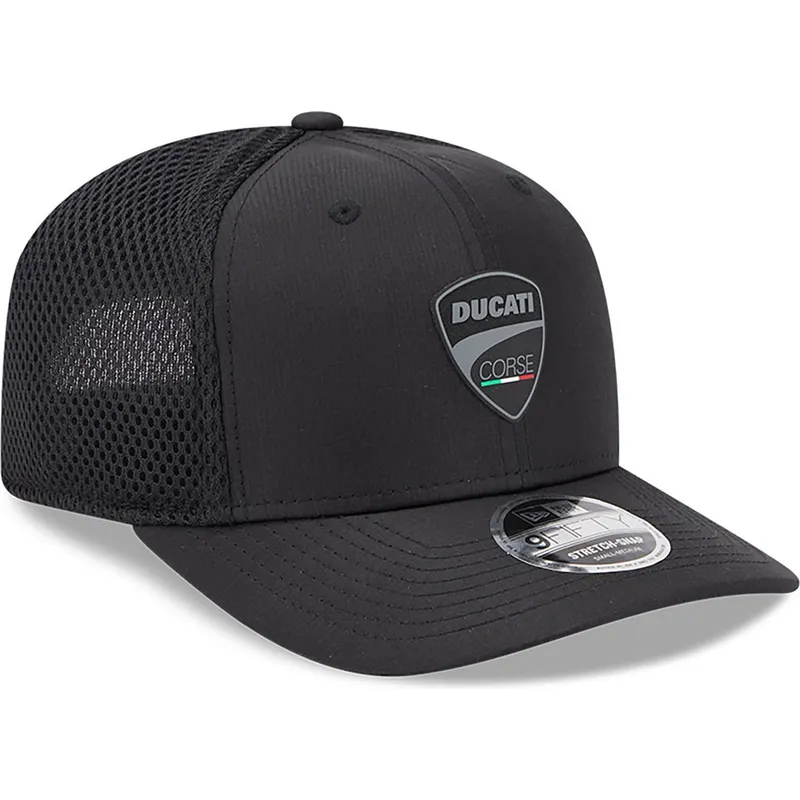kepsar-curva-svart-snapback-9fifty-stretch-snap-ripstop-fran-ducati-motor-motogp-av-new-era