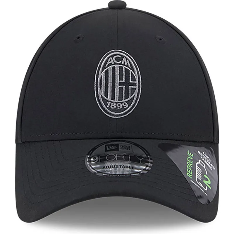 kepsar-curva-svart-justerbart-band-9forty-repreve-fran-ac-milan-serie-a-av-new-era