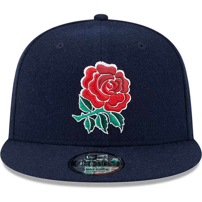 kepsar-plana-bla-snapback-9fifty-wool-fran-england-rugby-rfu-av-new-era
