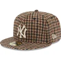 new-era-new-york-yankees-mlb-59fifty-harris-tweed-brun-justerbar-flat-keps
