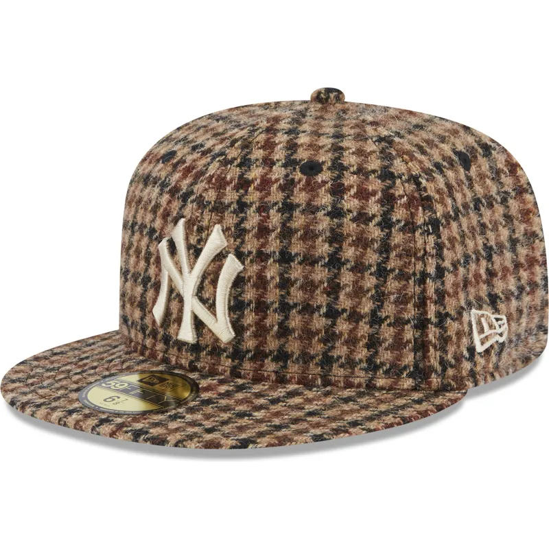 kepsar-plana-brun-justerad-59fifty-harris-tweed-fran-new-york-yankees-mlb-av-new-era