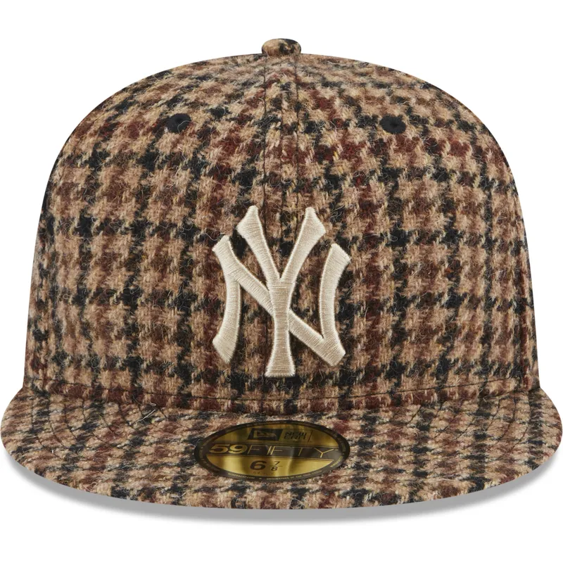 kepsar-plana-brun-justerad-59fifty-harris-tweed-fran-new-york-yankees-mlb-av-new-era