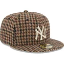 kepsar-plana-brun-justerad-59fifty-harris-tweed-fran-new-york-yankees-mlb-av-new-era