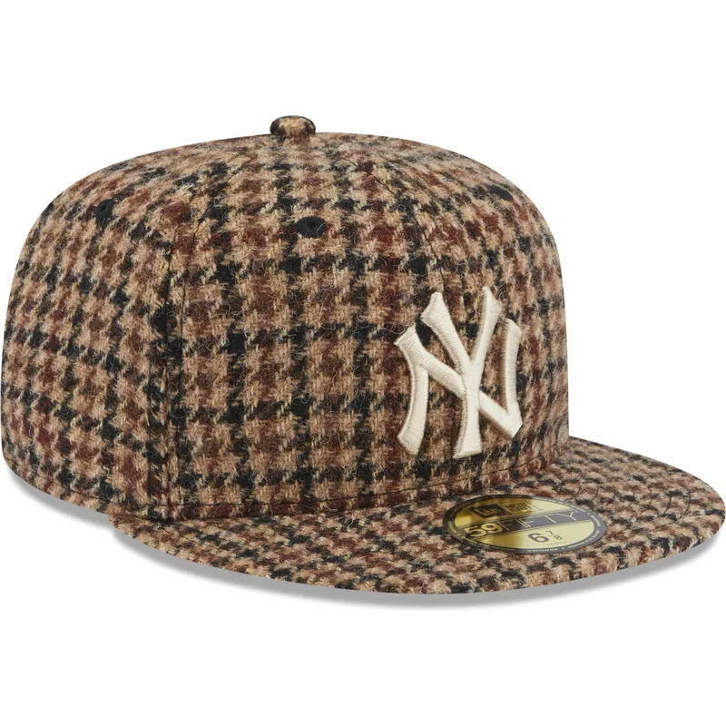 kepsar-plana-brun-justerad-59fifty-harris-tweed-fran-new-york-yankees-mlb-av-new-era