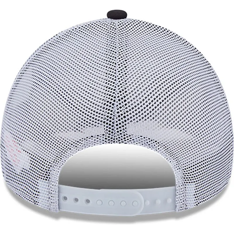 keps-trucker-marinbla-a-frame-team-script-new-york-yankees-mlb-fran-new-era