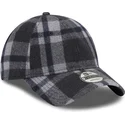 justerbar-morkbla-9twenty-check-keps-med-bojd-skarm-fran-new-era