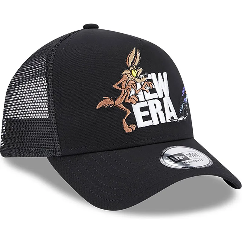 kepsar-curva-svart-snapback-a-frame-fran-coyote-y-correcaminos-looney-tunes-av-new-era