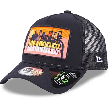 New Era A Frame Repreve License Plate Los Angeles Navy Blue Trucker Hat