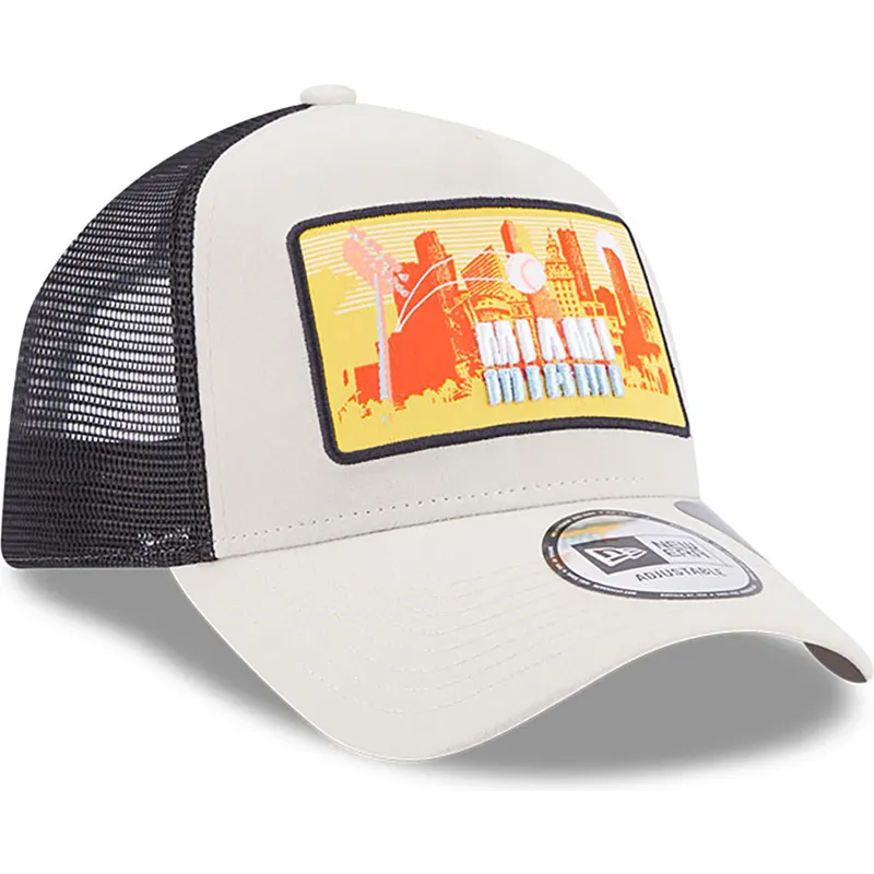 kepsar-curva-beige-snapback-a-frame-repreve-license-plate-fran-miami-av-new-era
