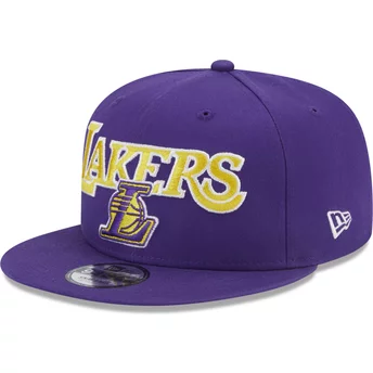 Violett platt snapback 9FIFTY Los Angeles Lakers NBA patch från New Era