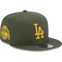 gron-platt-snapback-keps-med-gul-logotyp-9fifty-side-patch-los-angeles-dodgers-mlb-fran-new-era