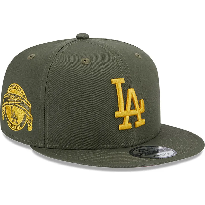 kepsar-plana-gron-snapback-9fifty-side-patch-fran-los-angeles-dodgers-mlb-av-new-era