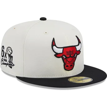 kepsar-plana-vit-justerad-59fifty-championships-fran-chicago-bulls-nba-av-new-era