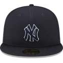 kepsar-plana-marinbla-justerad-59fifty-team-outline-fran-new-york-yankees-mlb-av-new-era