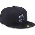 kepsar-plana-marinbla-justerad-59fifty-team-outline-fran-new-york-yankees-mlb-av-new-era
