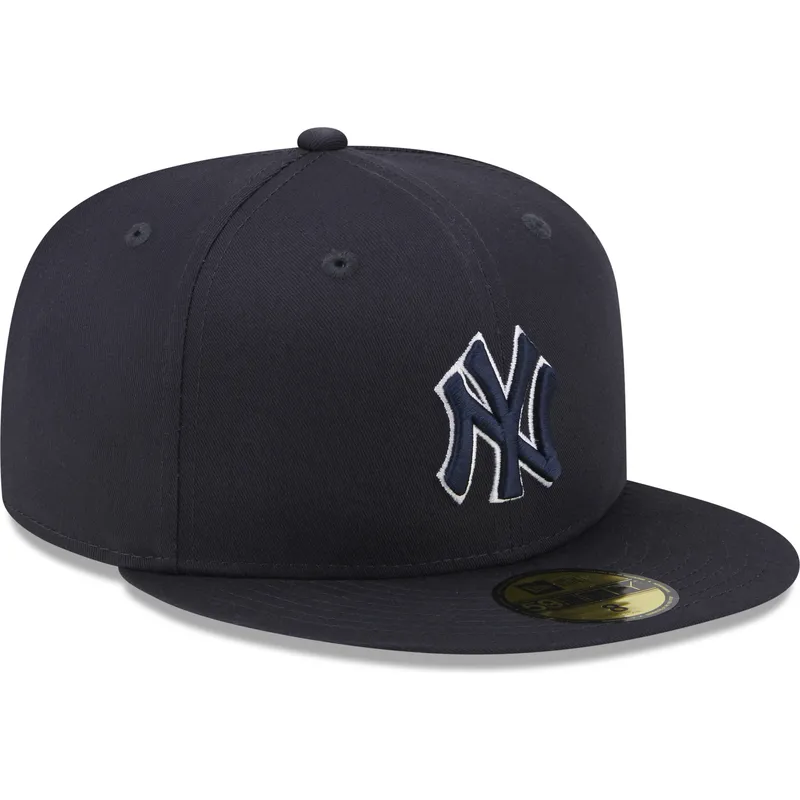 kepsar-plana-marinbla-justerad-59fifty-team-outline-fran-new-york-yankees-mlb-av-new-era