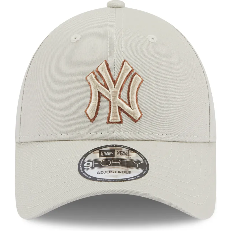 kepsar-curva-beige-justerbart-band-9forty-team-outline-fran-new-york-yankees-mlb-av-new-era